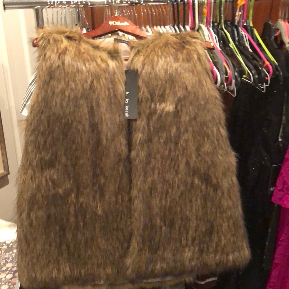 k. by kersh vegan fur vest